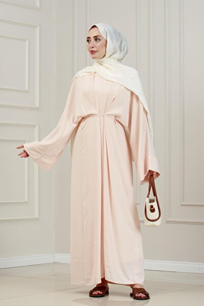 Sevitli فستان ماريا مع ربطة عنق - بودرة