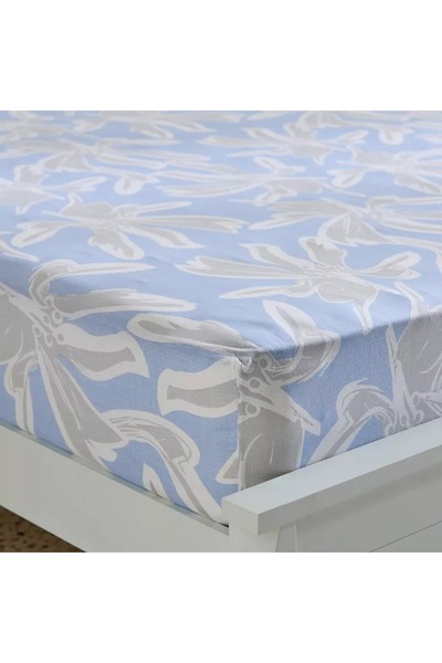 Home Box Malta-Evelyn Printed Cotton King Fitted Sheet - 180x200+33 cm
