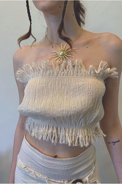 ARİNNASİDE Buldan Diaper Tassel Strapless
