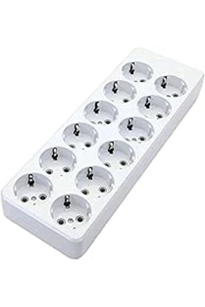 AyrStore De-Pa 12’li Topraklı Grup Priz – Kablosuz Çoklu Uzatma Prizi, 16A 25...