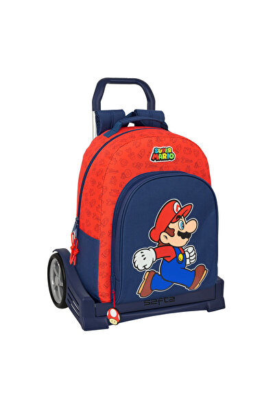 Super mario Rucsac școlar cu roți Super Mario Trick Roșu Albastru închis 32 x...
