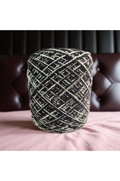 Kırlangıç Ebruli Wool Chain & Yun Boucle Mix Design Hand Knitting Rope 180 Gr