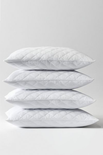 HRN Textile 4-Piece Quilted Microfiber Cover Pillow Protector Mattress - Breathable & Liquid Proof (50X70 cm)