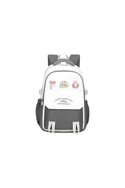 MUGGLE Σακίδιο πλάτης Happy Camp College (Δημοτικό Σχολείο) Μαύρο/άσπρο
