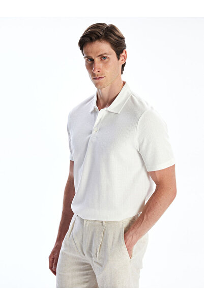 LC Waikiki Men's Combed Cotton T-Shirt with Turn-Down Roba Collar from Uzg St...