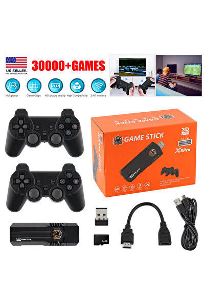 İMEXTECH X8 Pro 3D HD Game Stick Pro Retro TV Atari 30000 Oyunlu