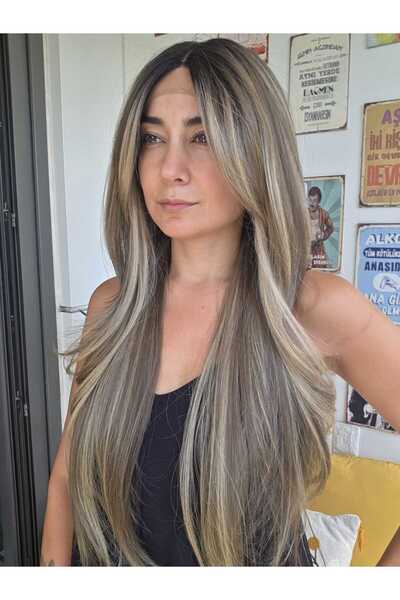 Perukçu Alev ÇOK DOĞAN GERÇEK SAÇ DOKUSUNDA SENTETİK TÜL PERUK KAFADA ASLA BE...