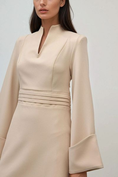 Hiccup Stylish V Neck Long Sleeve Mini Dress