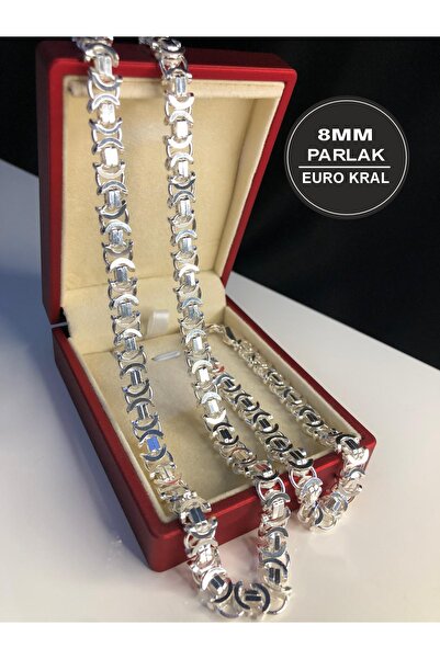 vogutima jewelery&silver by timuçin mavili Erkek Gümüş Kolye Bileklik Set - 8...