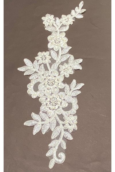 karantuhafiye Beaded Applique / Single Applique / Cream