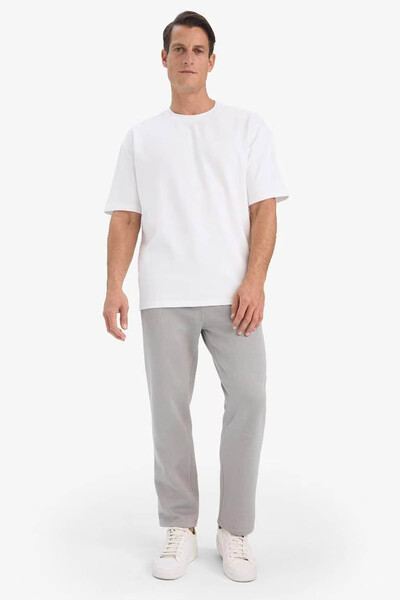 DeFacto Regular Fit Waist Lace Pocket Straight Leg Thick Gray Men's Pants D7836Ax/Gr198