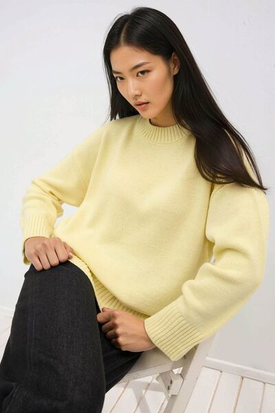 Hiccup Crew Neck Relax Fit Soft Knitwear Sweater