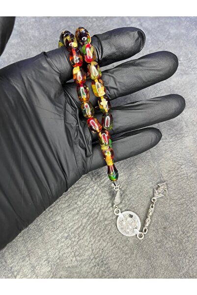 Mos Tespih Mosaic High-End Crimping Amber Prayer Beads