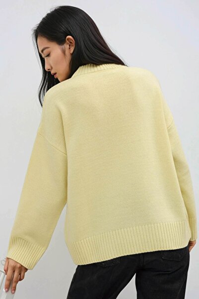 Hiccup Bisiklet Yaka Relax Fit Yumuşak Triko Kazak