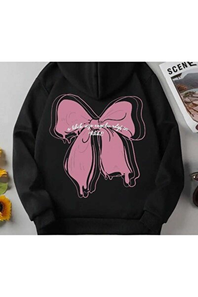 Harajuku Style Design cu panglică în stil Y2K negru