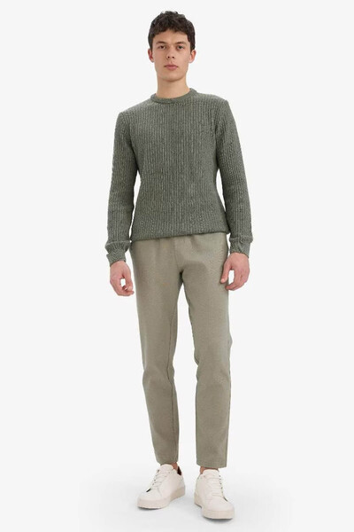 DeFacto Jogger Winter Pants Basic Straight Waist Lace-Up Pocket Straight Leg C6022Ax24Au