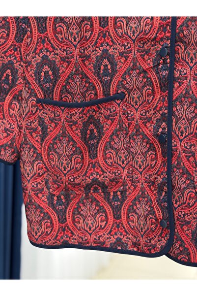 MİHRA STORE Lisisa Ethnic Pattern Jacket-Eu3035 Red