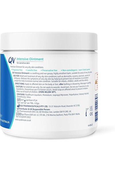 Qv Full Body Ointment, Moisturizer and Soothing for Sensitive, Dry, and Combination Skin, 450 Grams