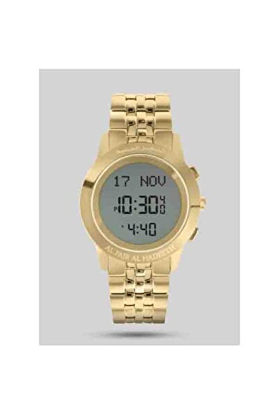 AL FAJIR ساعة الفجر الحديث ستانلس ستيل مدور ذهبي موديل AL274G