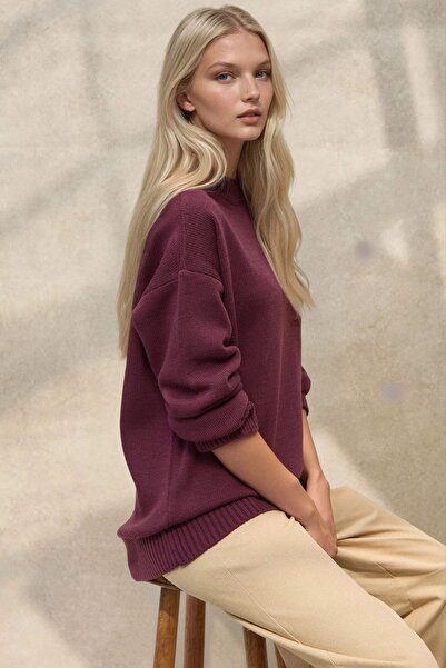 Hiccup Pulover gros cu decolteu lung care acoperă șoldurile