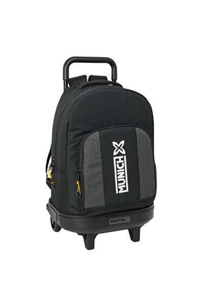 Munich School Rucksack with Wheels Topo Black 33 x 45 x 22 cm