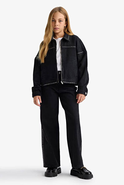 DeFacto Kız Çocuk Wide Leg Geniş Paça Jean Pantolon F8626A825AU