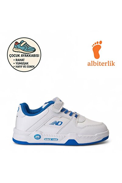 AlbiShoes Unisex Kız Erkek Çocuk Basket Cırtlı 4 Mevsim Kışlık Anatomik Sneaker Çocuk Spor Ayakkabı