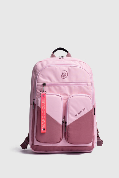 MY POLO 2090 School Bag Backpack Daily Trip Sports Travel Vacation Pink
