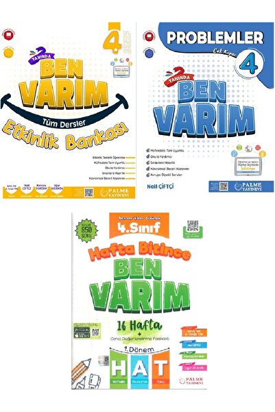 Palme Yayınevi 4.SINIF *ETKİNLİK BANKASI BEN VARIM*PROBLEMLER SORU BANKASI BE...