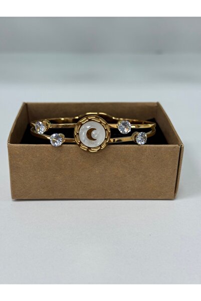 VLDORO Steel Bracelet with D'Oro Gold Moon Stone