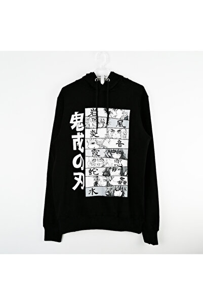 Harajuku Style Λευκό Φούτερ με κουκούλα Kimetsu No Yaiba