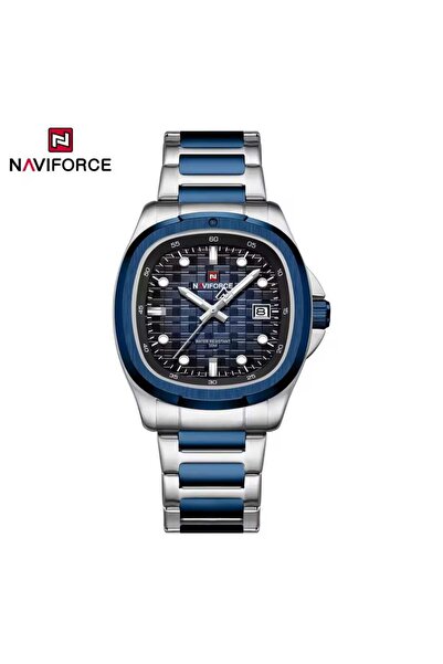 Naviforce نافي فورس ساعة رياضية رجالي فضي ستيل