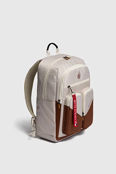 By Hakan My Polo 2090 School Bag Backpack Daily Trip Sports Travel Vacation Cream