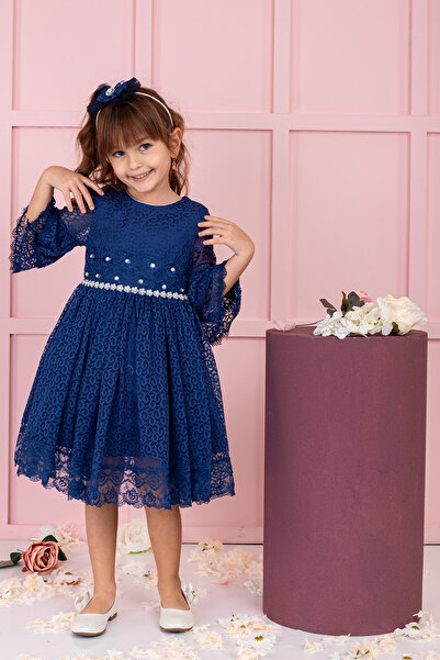 SÜSLÜ PİNK KİDS Girls' Lace Dress