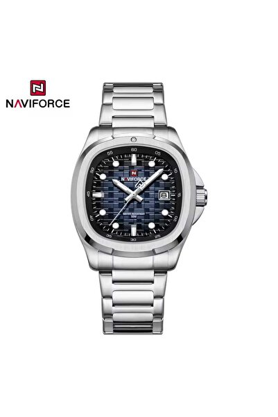 Naviforce نافي فورس ساعة رياضية رجالي فضي ستيل
