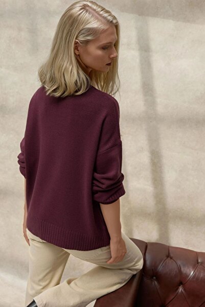 Hiccup Pulover de tricotaj moale cu decolteu relaxat