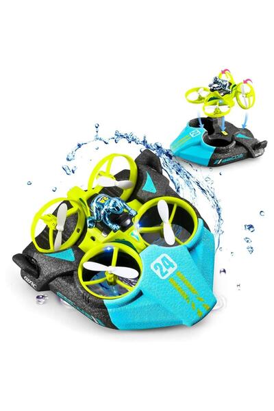 Tradeo 3-in-1 RC Car Boat Drone – Land, Air & Water Hovercraft Toy with Remote Control for Endless Fun!