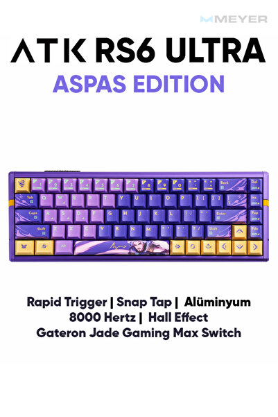 Meyer Gaming ATK RS6 ULTRA ASPAS EDITION Alüminyum Hall Effect 8K Klavye Rapid Trigger