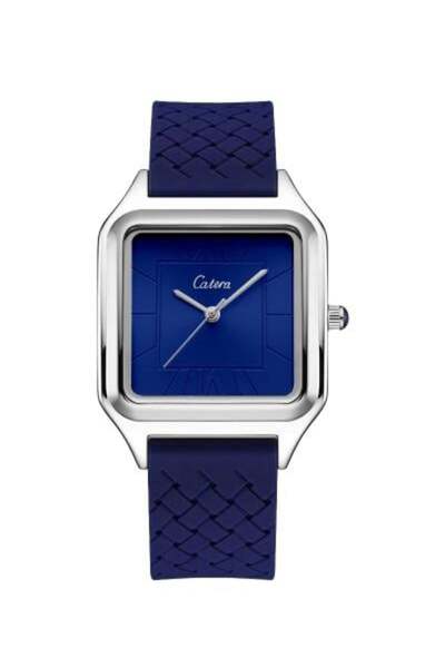 catera Men's watch, magnetic, navy blue, silver frame