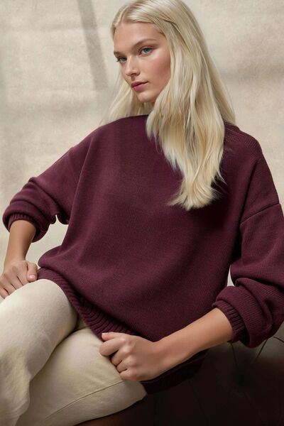 Hiccup Crew Neck Relax Fit Soft Knitwear Sweater