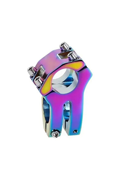 Streak Bisiklet Kısa Gidon Boğazı Wake Alüminyum Rainbow Rengarenk Yedek Parça 31,8mm