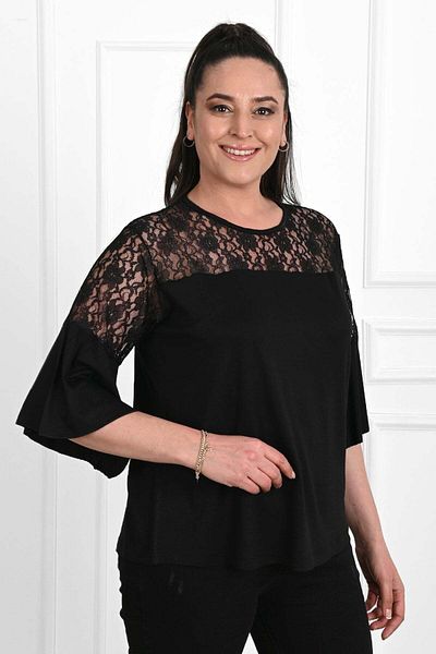 Bigsize Women's plus size lace blouse 1449-23