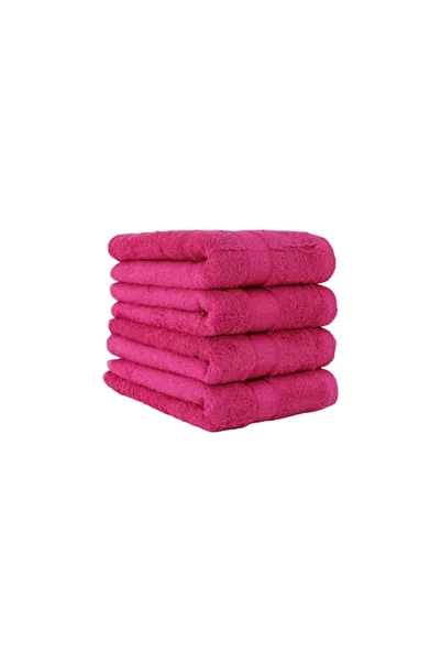 OEM Set 4 Prosoape de mana, Bumbac, Magenta, 50 x 100 cm
