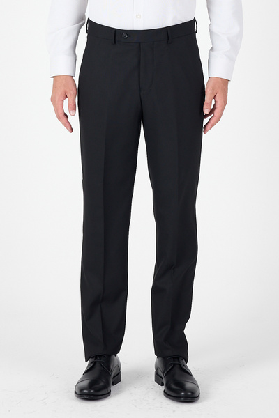 İmza Black Side Pocket Open Leg Straight Comfort Fit Stretchy Trousers 1003250914