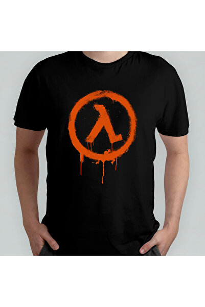 Pixxa Half Life Unisex 100% бавовняна футболка з круглим вирізом, модель 5