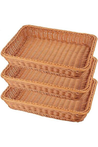 Generic 3 Packs 16 Inch Bread Baskets, Handmade Woven Pantry Organizer, Table...