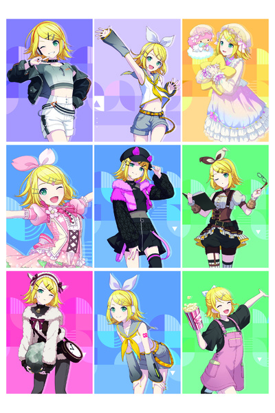 nihonwosekai Hatsune Miku Pjsekai Anime Photocard PC Set 9 Pieces Kagamine Rin