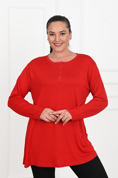 Bigsize Women's blouse in large sizes with buttons 1376-23