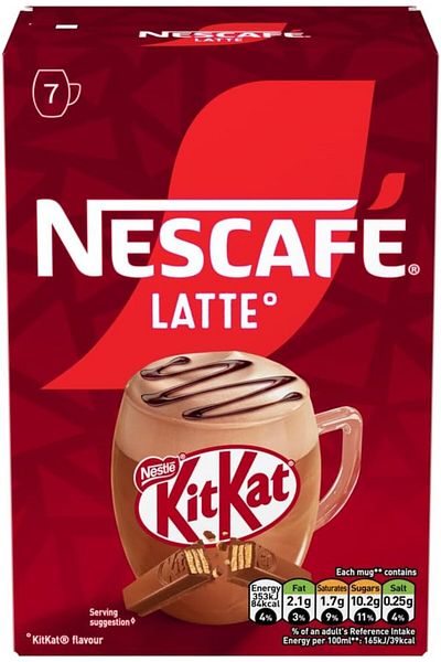 Nescafe Nescafe Latte Kit Kat Flavor, 7 Sachets, 21g each, Low Fat
