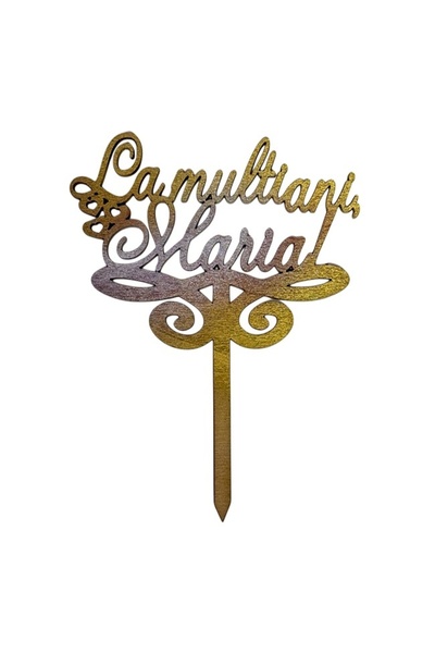 velve Aranjament Crystal Beauty,15 trandafiri sapun, cutie roz, topper "La multi ani Maria!", Blue glaciar